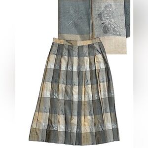 Vintage signor Giovelli Butterfly Print Pleated Midi Skirt Size XS